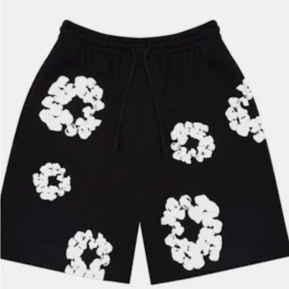 Black and White Graphic Men's Shorts